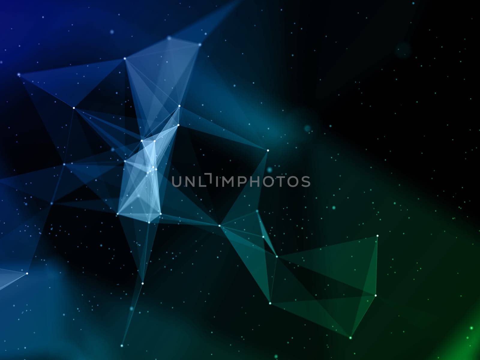 3D render of a plexus modern background with abstract low poly design