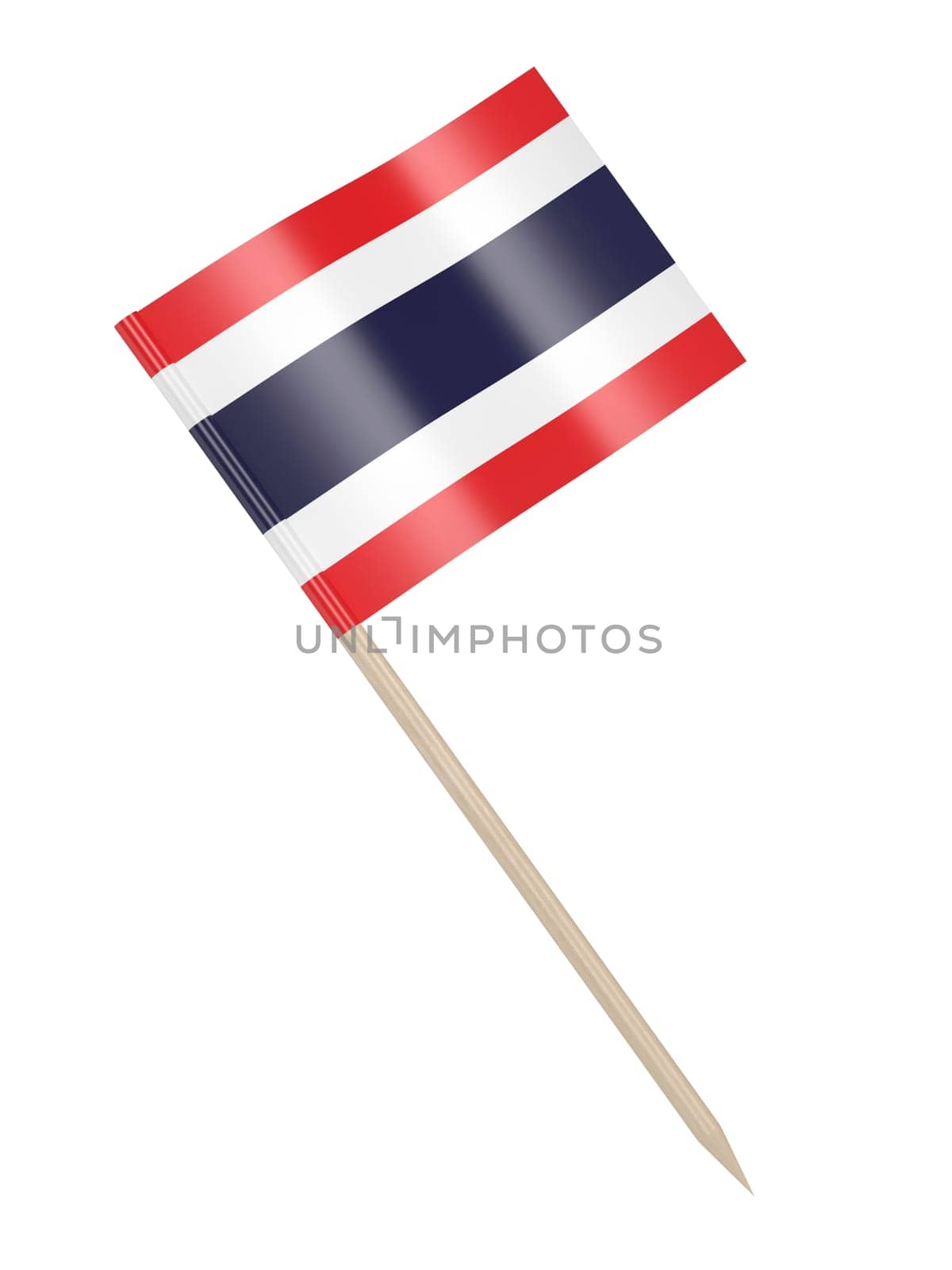 Thailand flag toothpick, isolated on white background