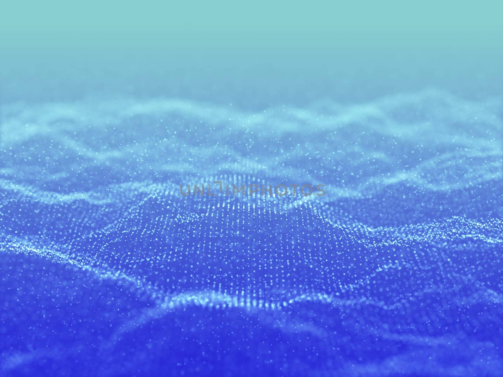 3D render of an abstract background with a cyber particles design