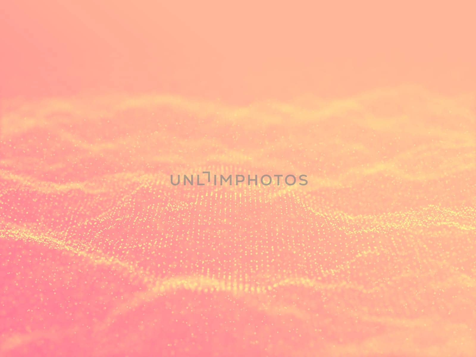 3D render of an abstract background with a pastel coloured cyber particles design
