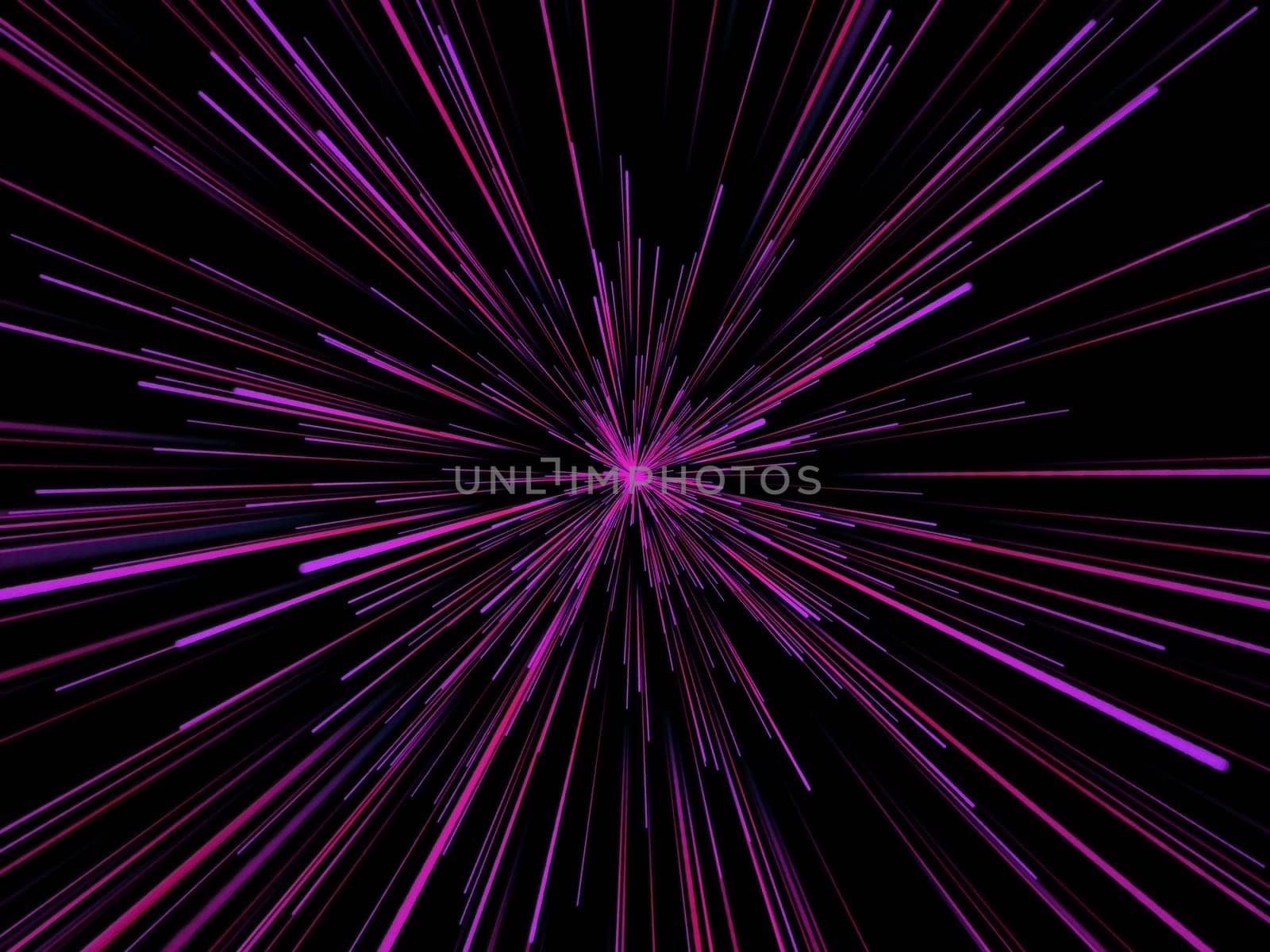 3D render of an abstract background with zoom lines