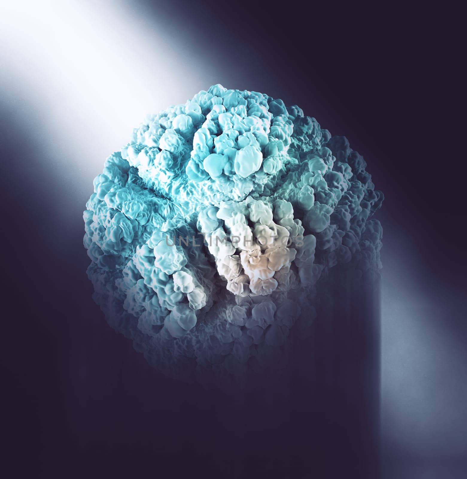 3D render of an abstract background with virus cell