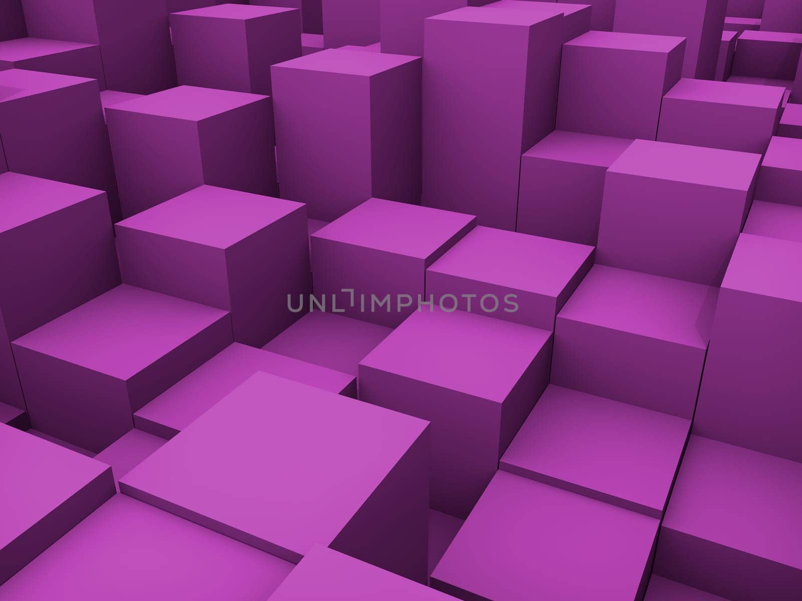 3D render of an abstract cubes background