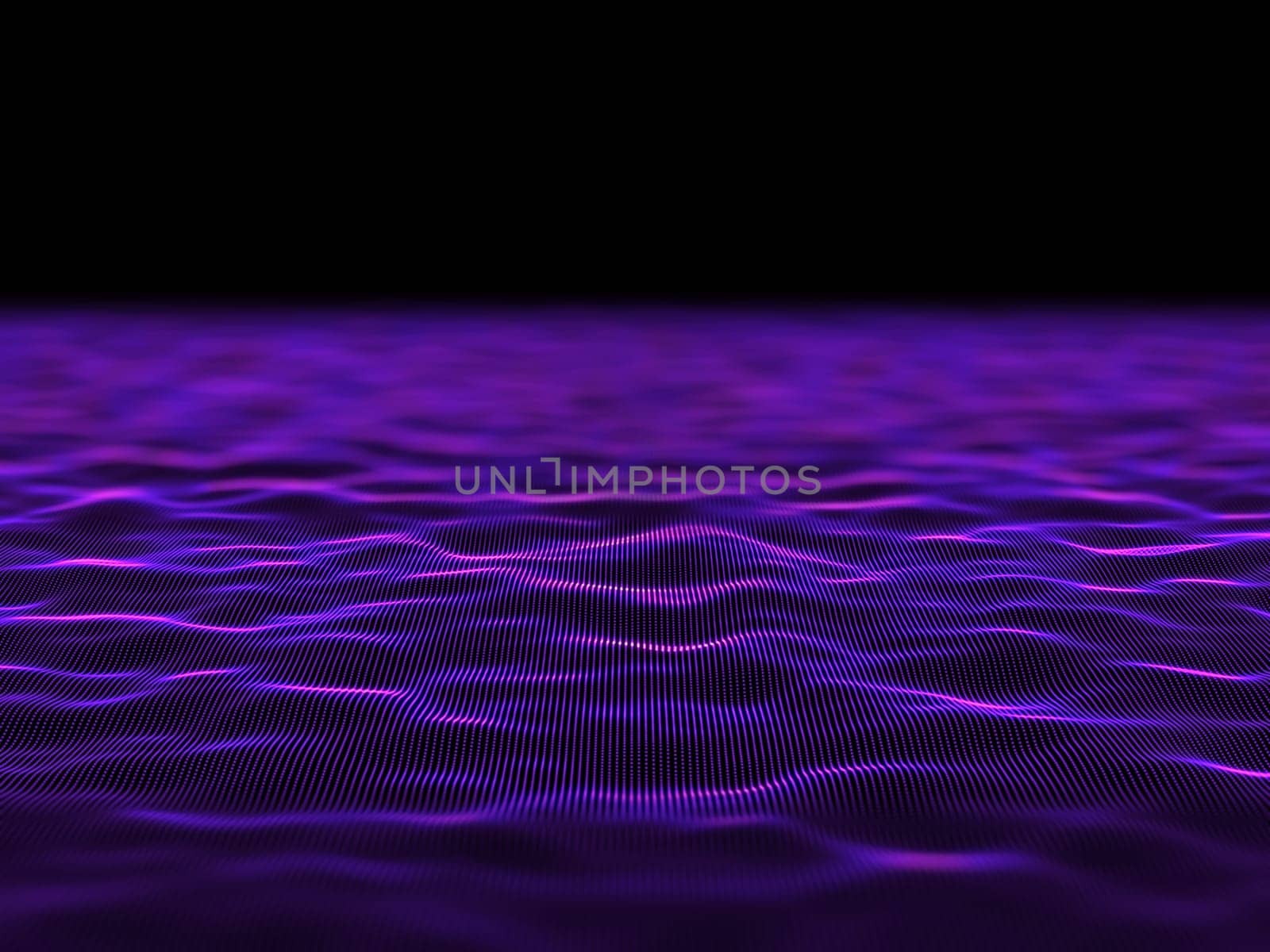 3D render of an abstract digital background with flowing cyber dots