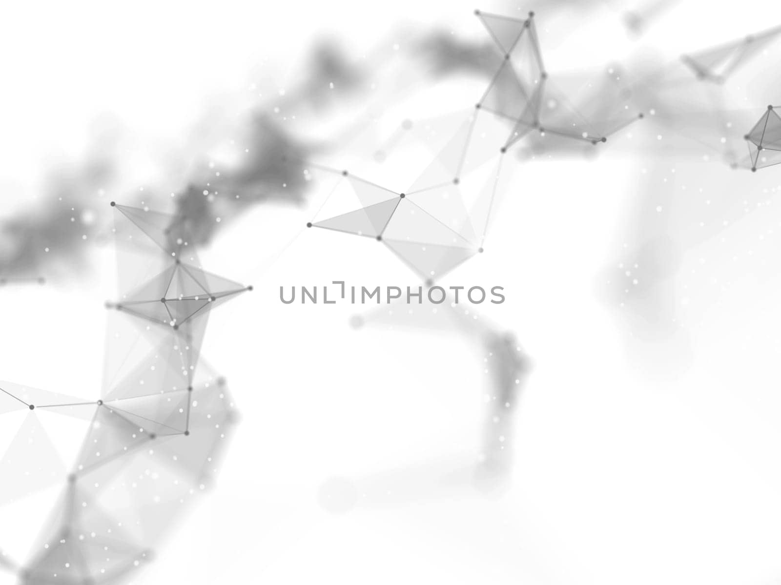 3D render of an abstract connections background. Networking, connecting lines and dots