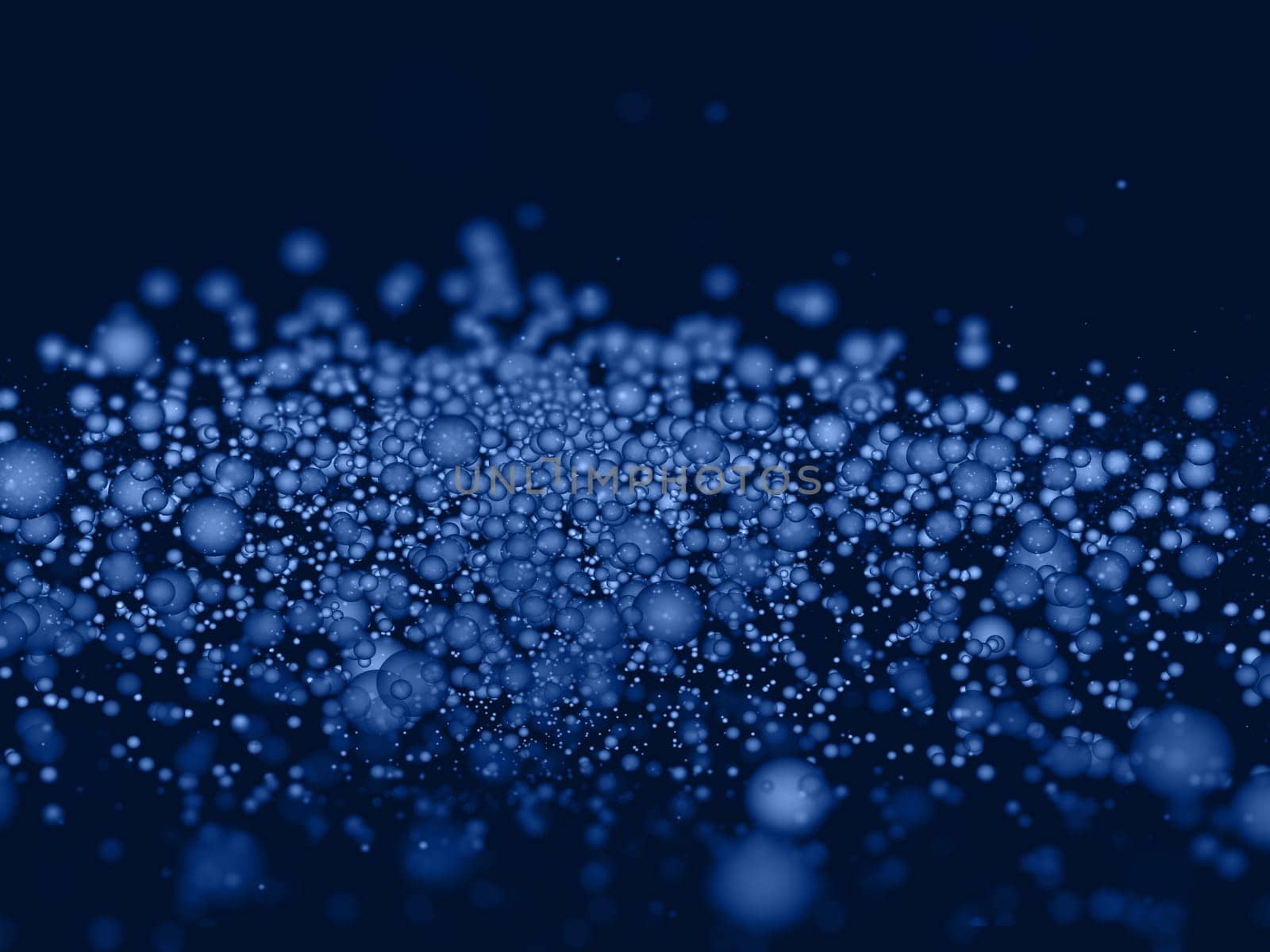 3D render of an abstract modern background with sphere particles