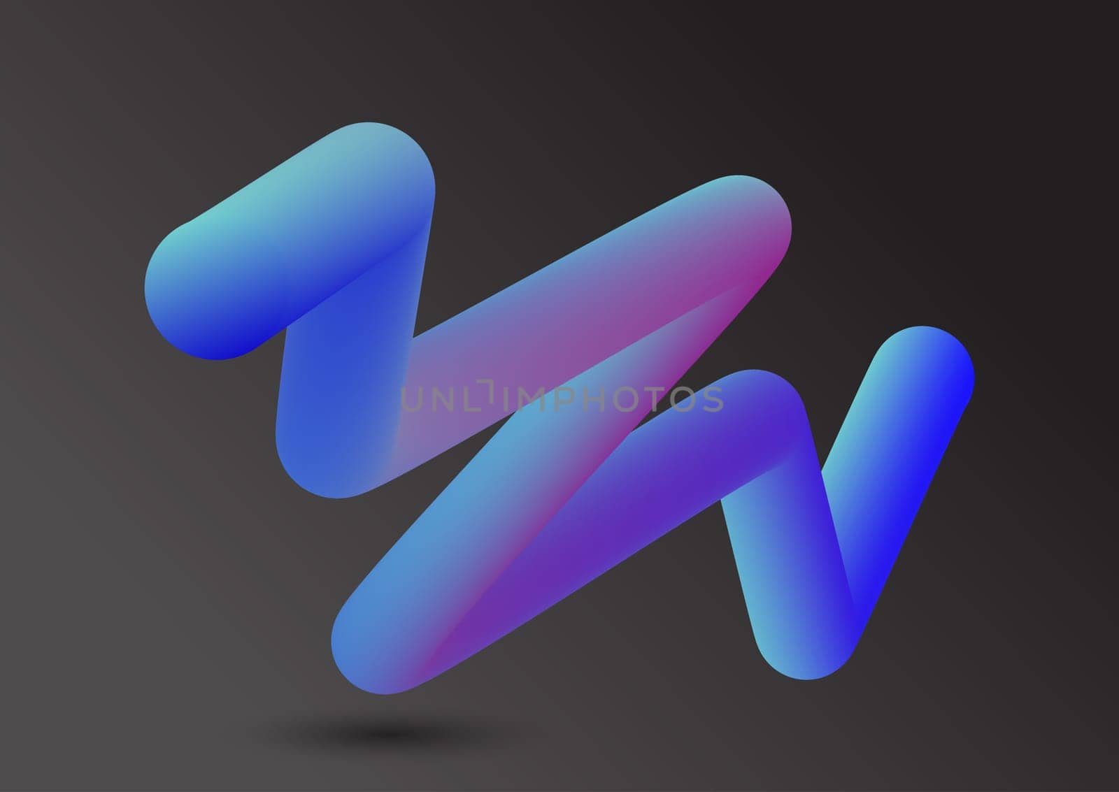 3D background with a fluid abstract shape