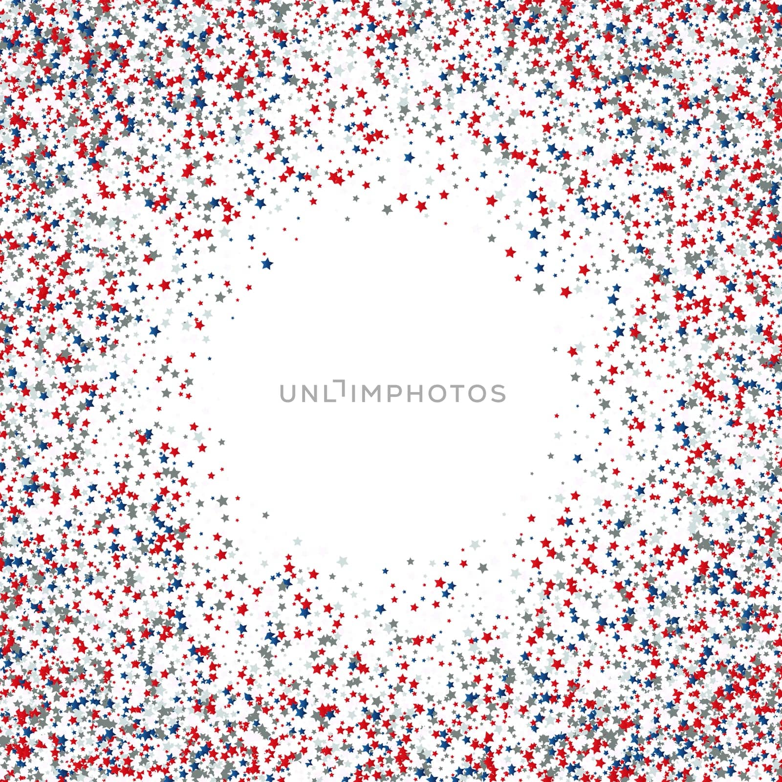 4th July Independence Day themed background with starry border
