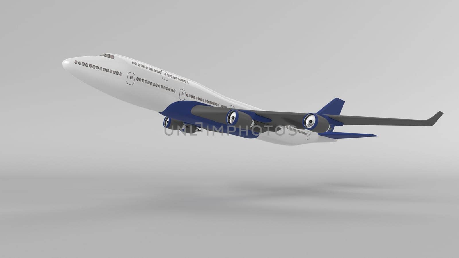 3d render of Airplane isolated on blank background