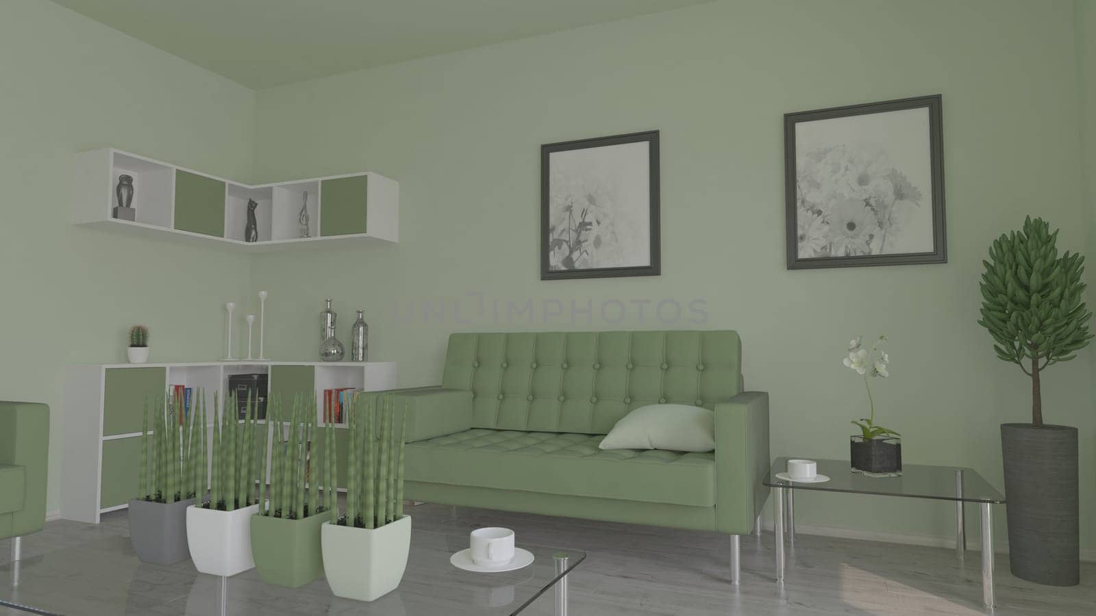 3D render of a Living Room Interior