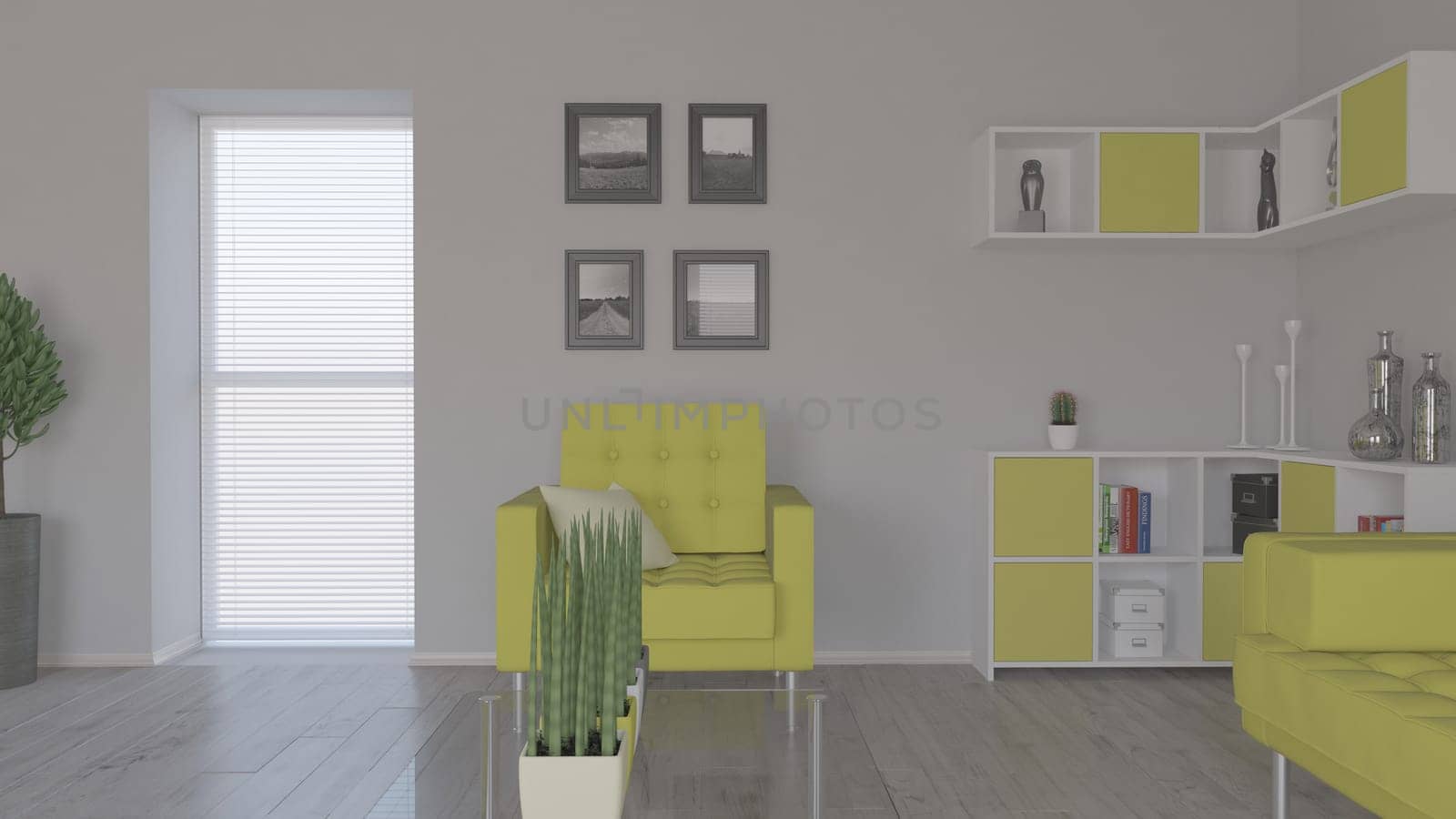 3D render of a Living Room Interior