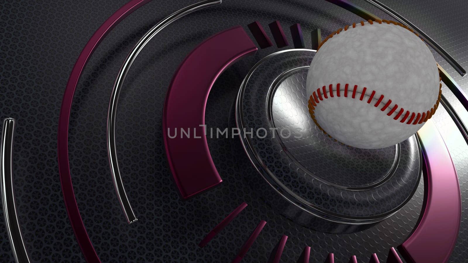 3D Render of a Baseball sports background