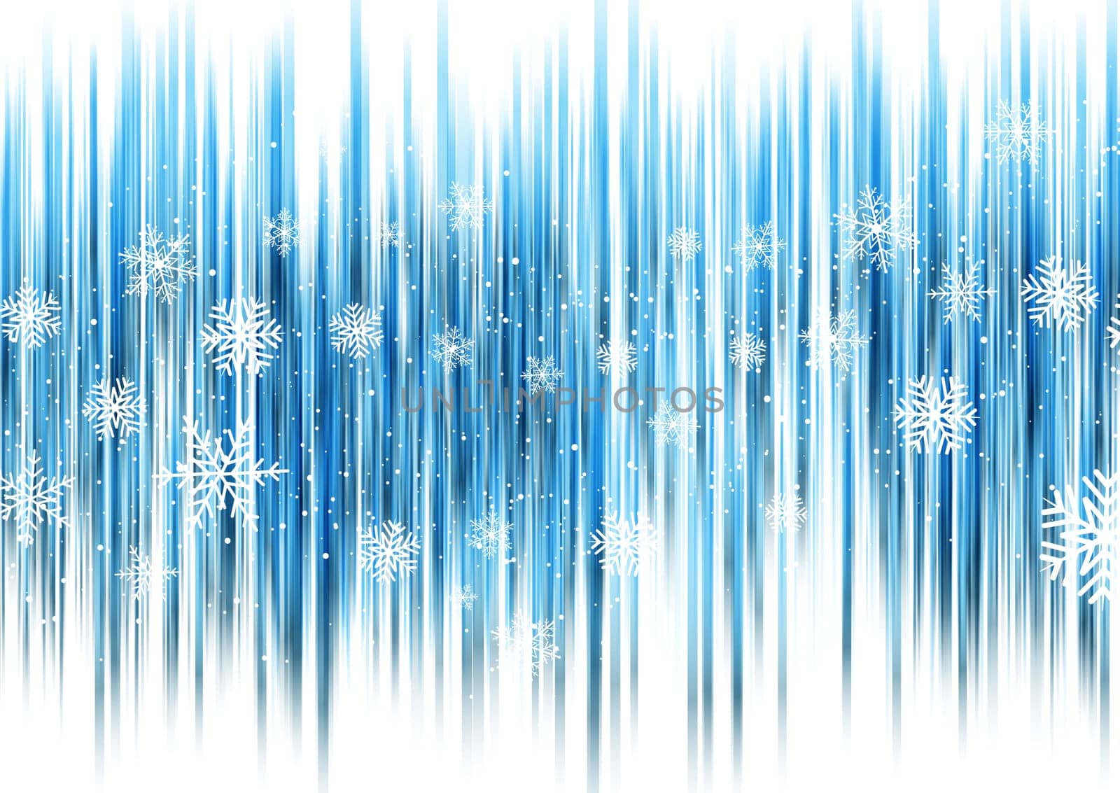 Abstract Christmas background with glowing lines and snowflakes