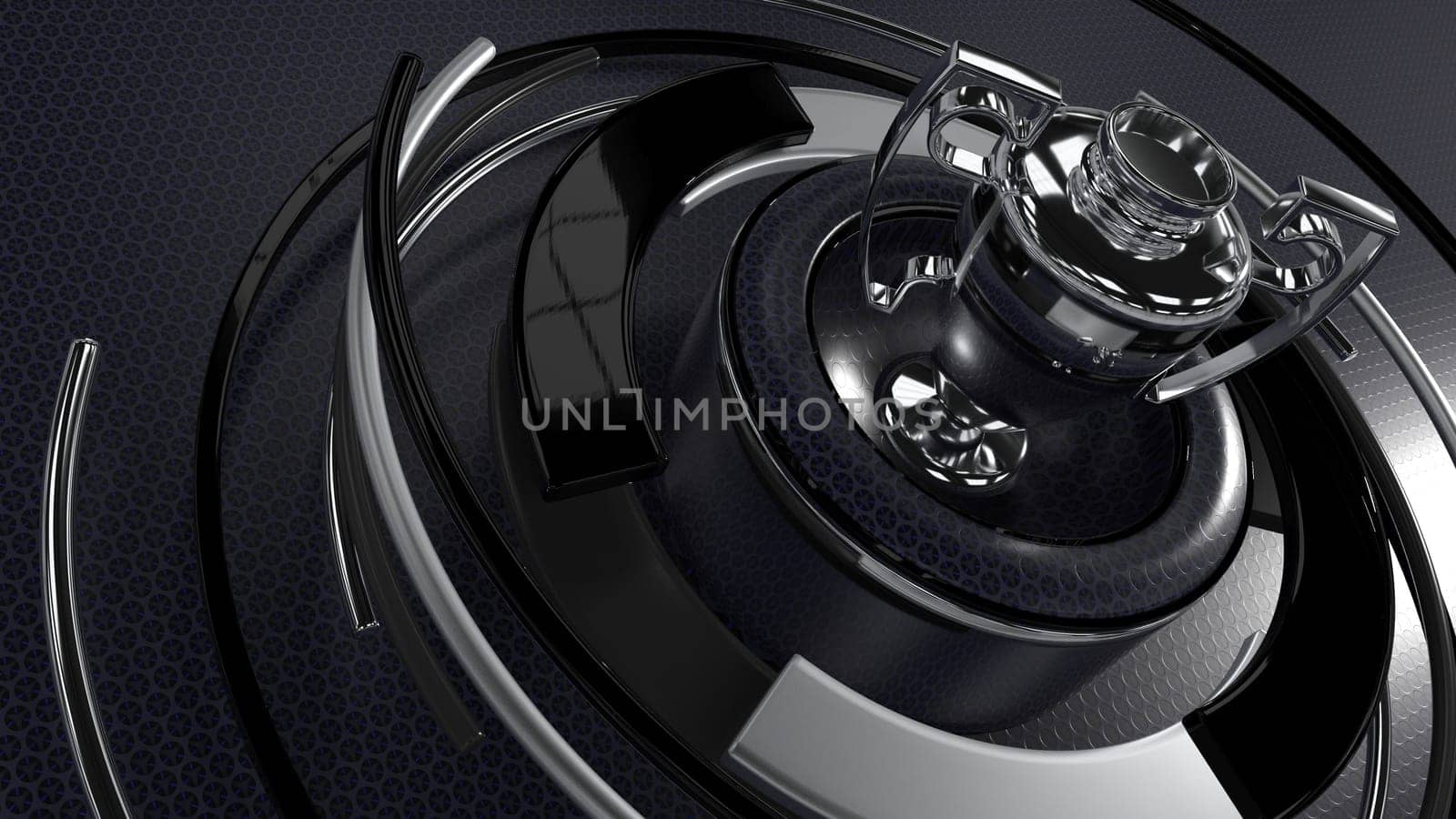 3D Render of a sports trophy background