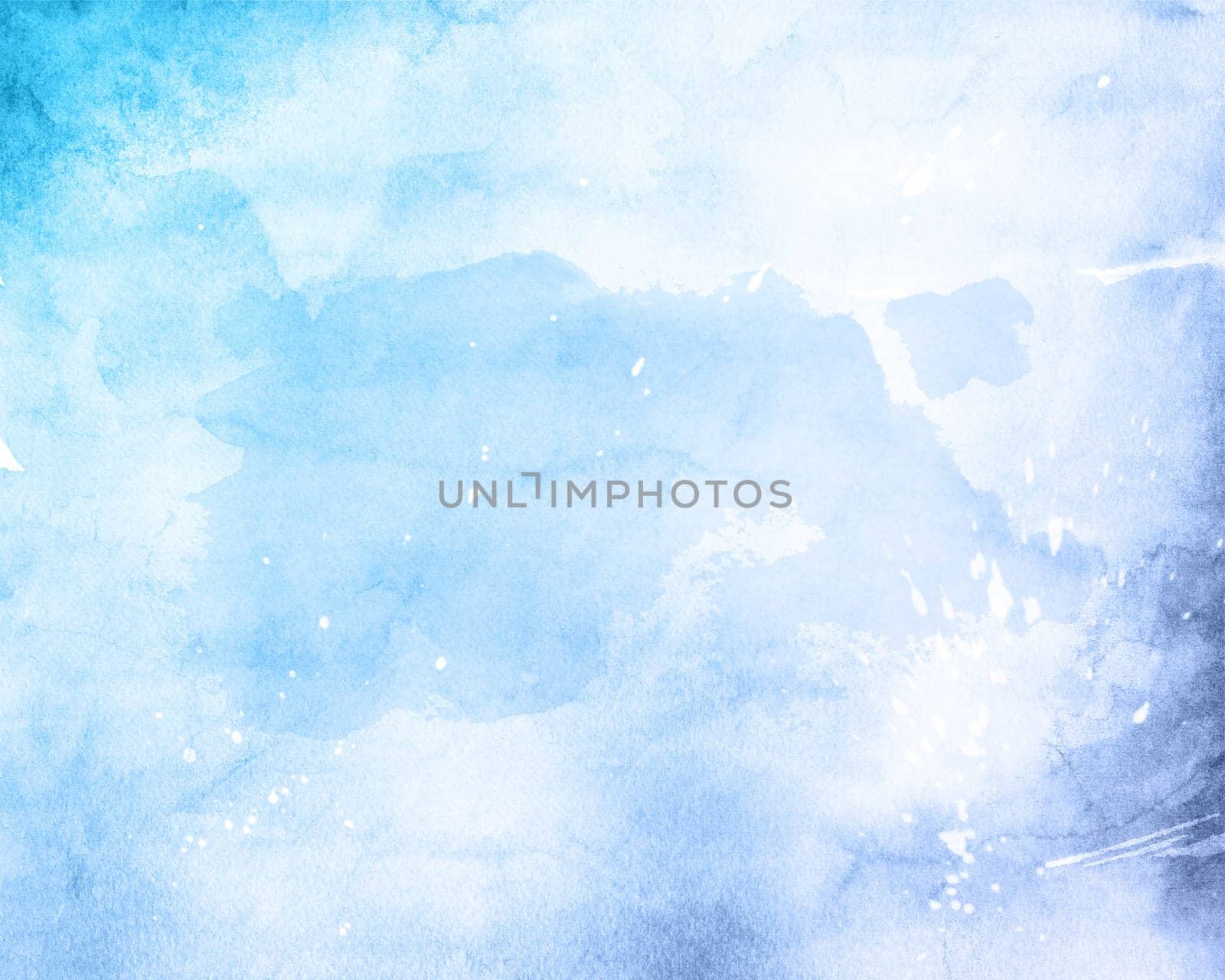 Abstract background with a detailed blue painted watercolour texture