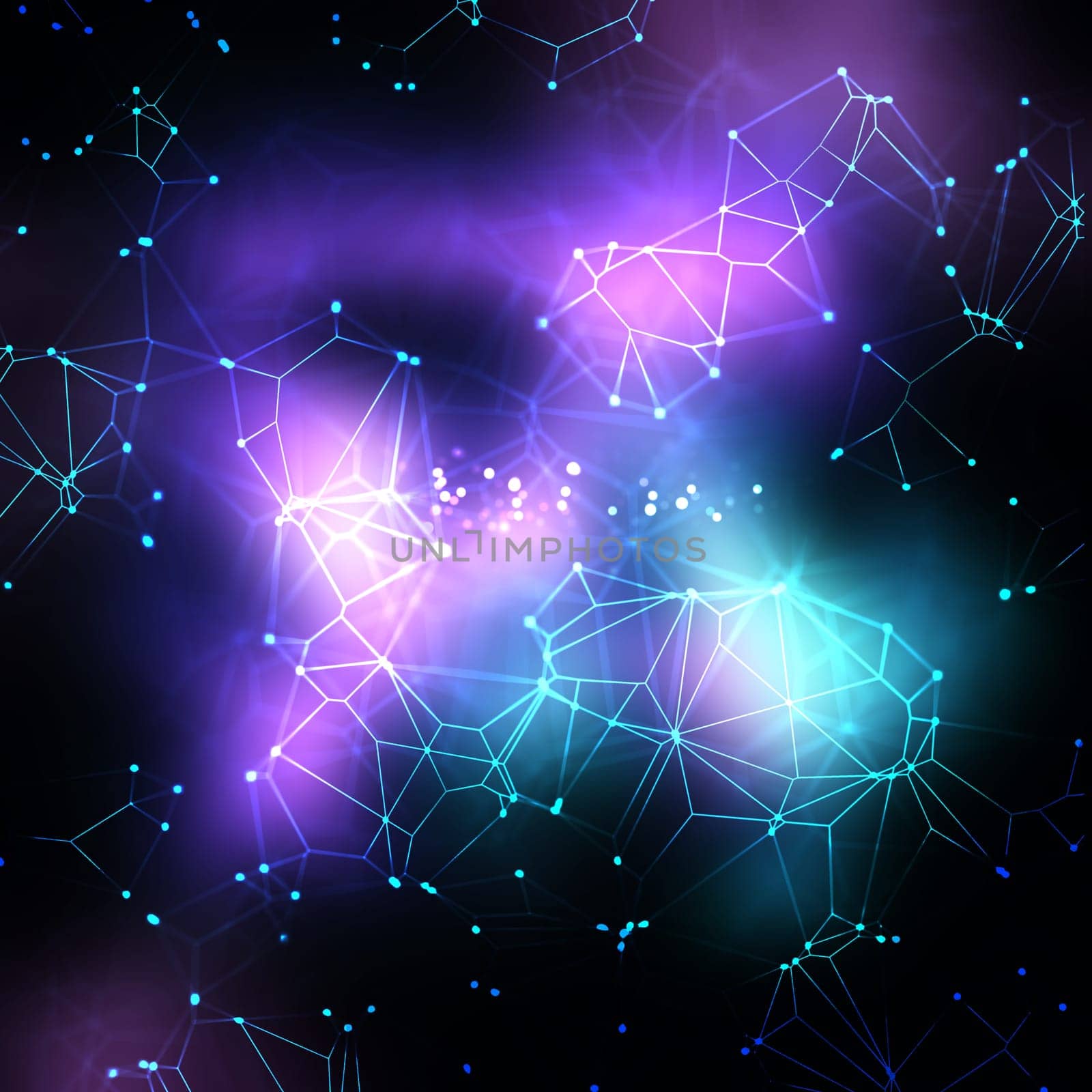 Abstract low poly background with connecting dots and lines