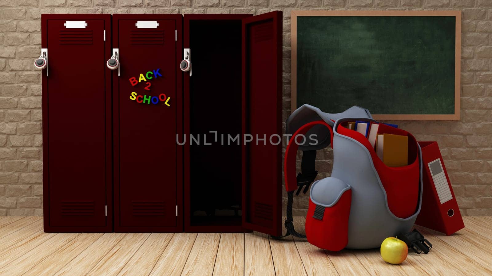 3D Render of BAck to School Concept