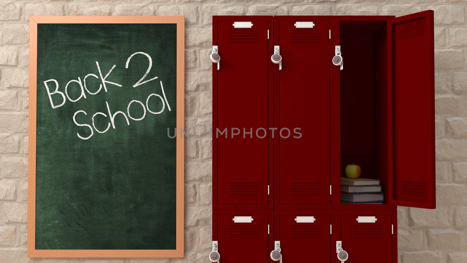 3D Render of BAck to School Concept