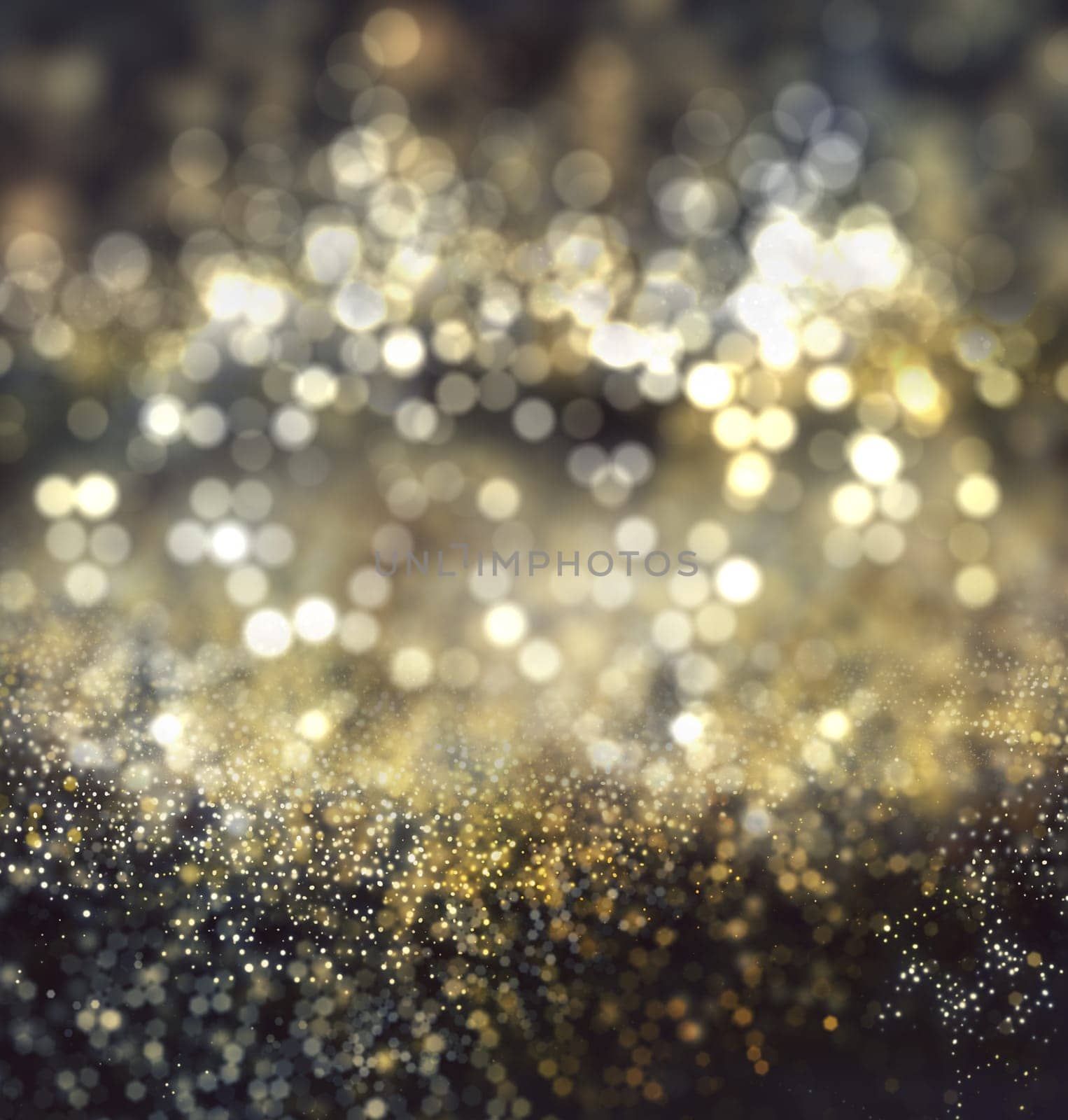 Christmas background of bokeh lights and glitter
