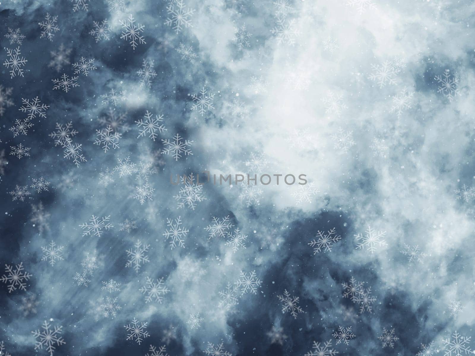 Christmas background with falling snowflakes