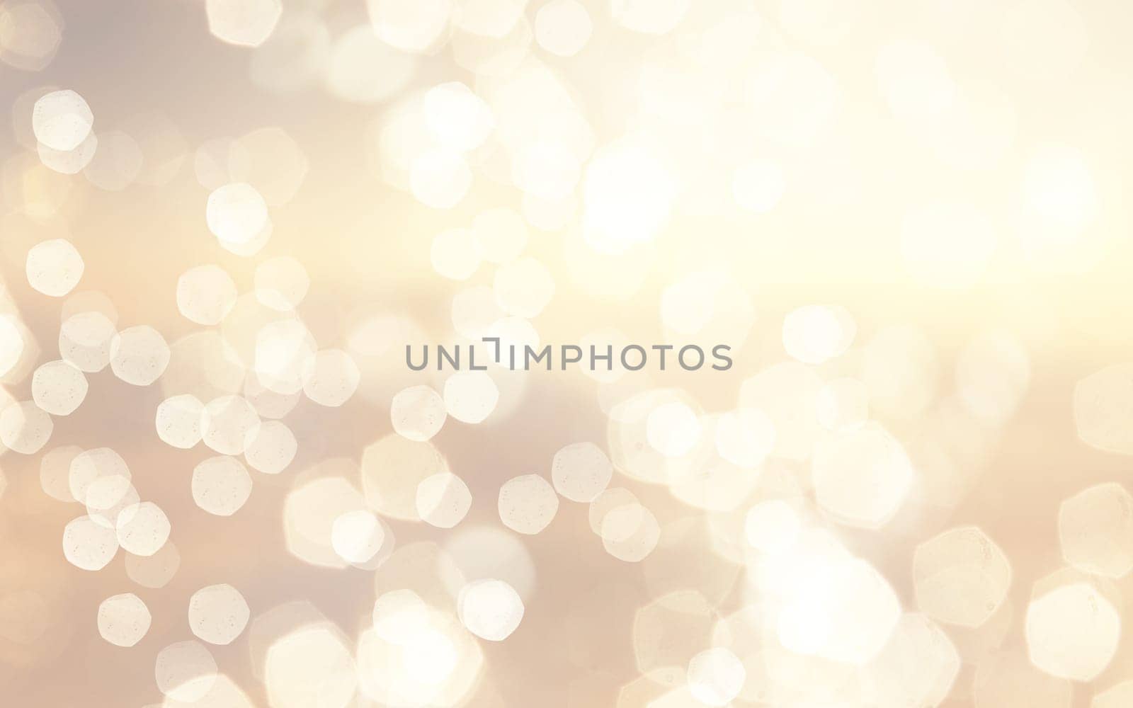 Christmas background with gold bokeh lights design