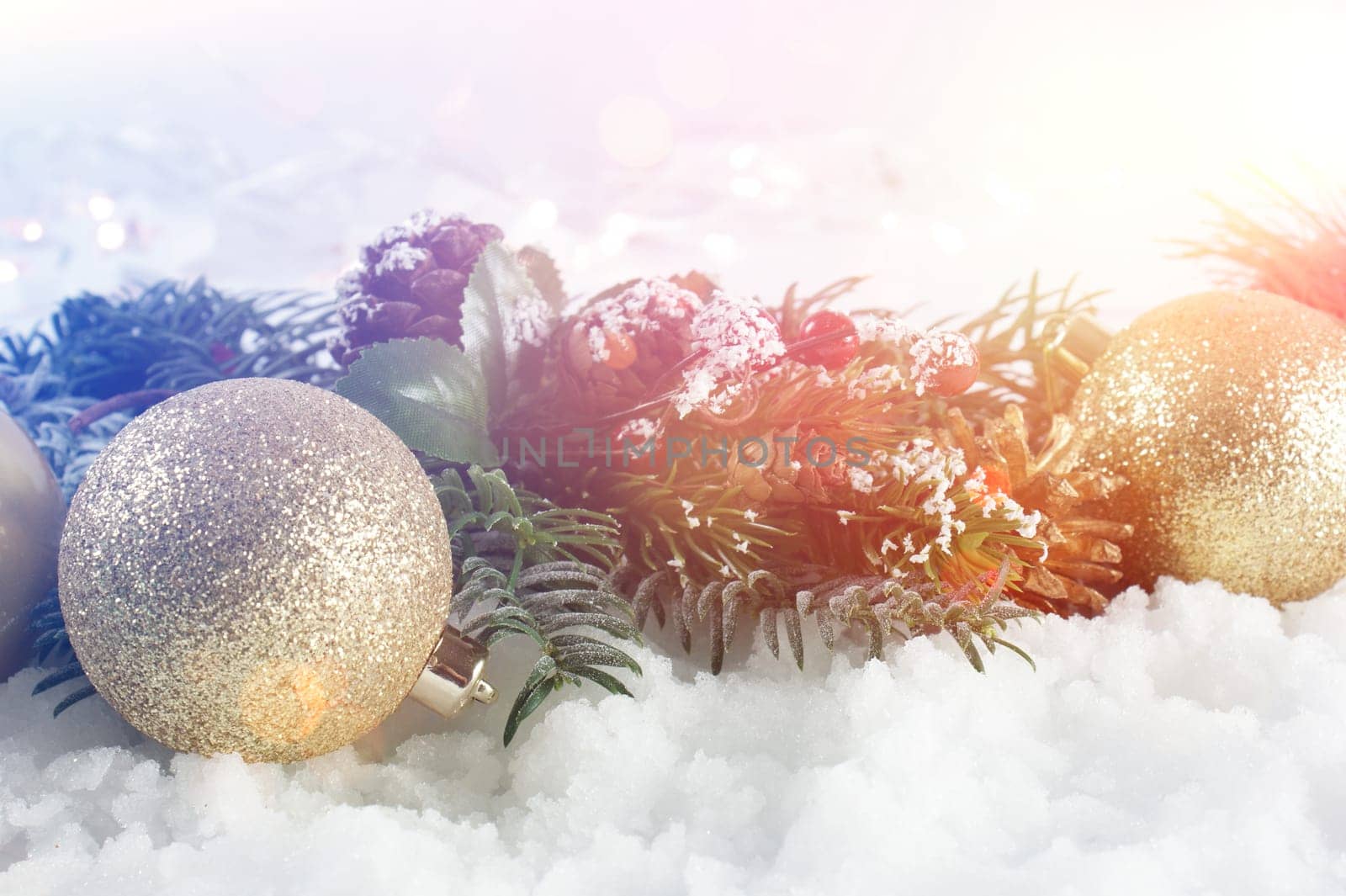 Christmas decorations with a vintage effect