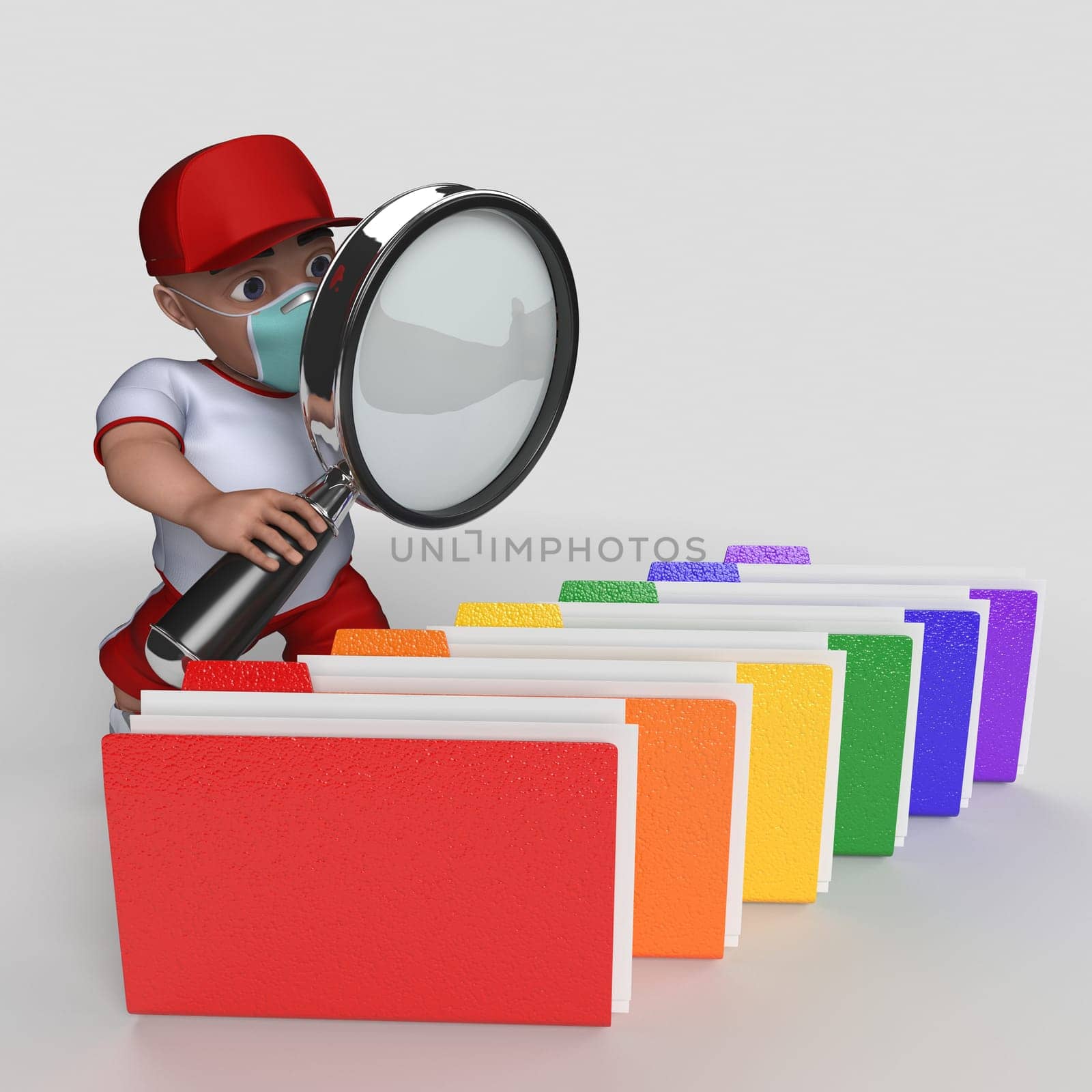 3D Render of Cartoon Sports Character