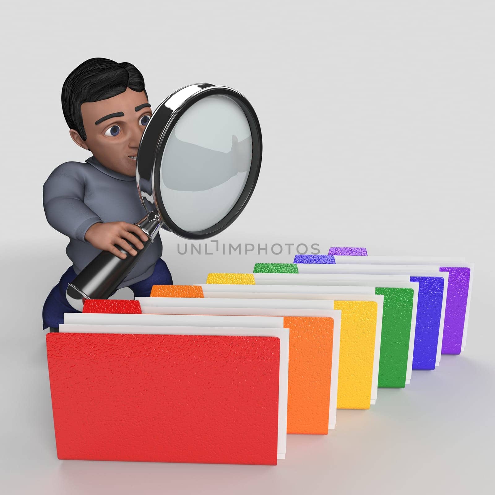 3D Render of Cartoon Casual Character