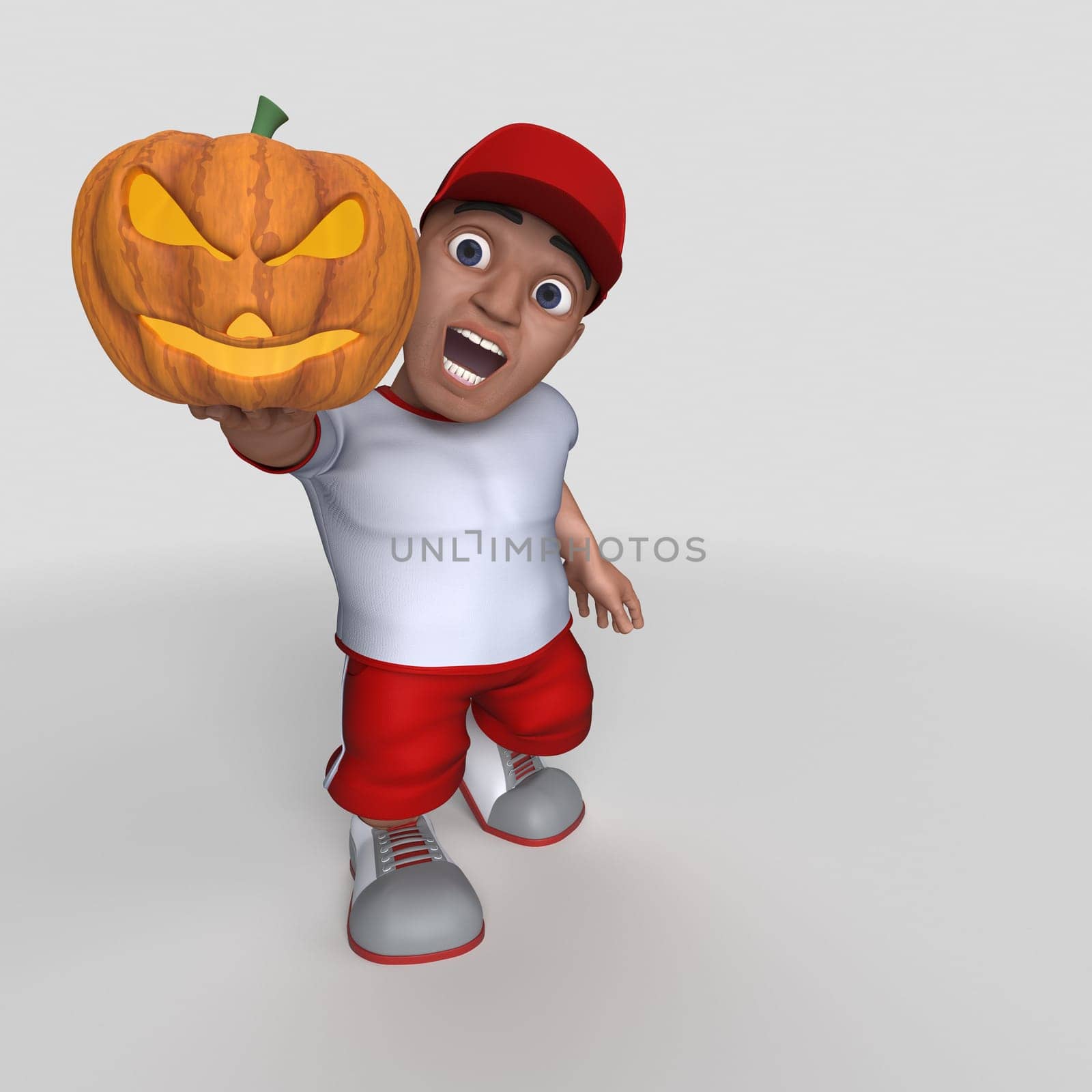 3D Render of Cartoon Sports Character