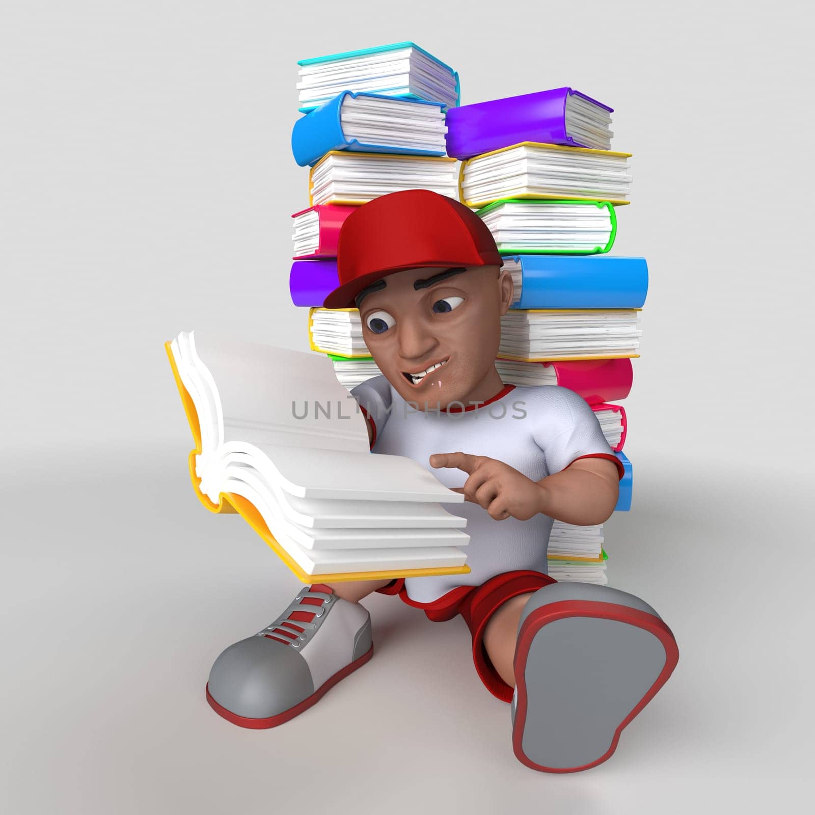 3D Render of Cartoon Sports Character