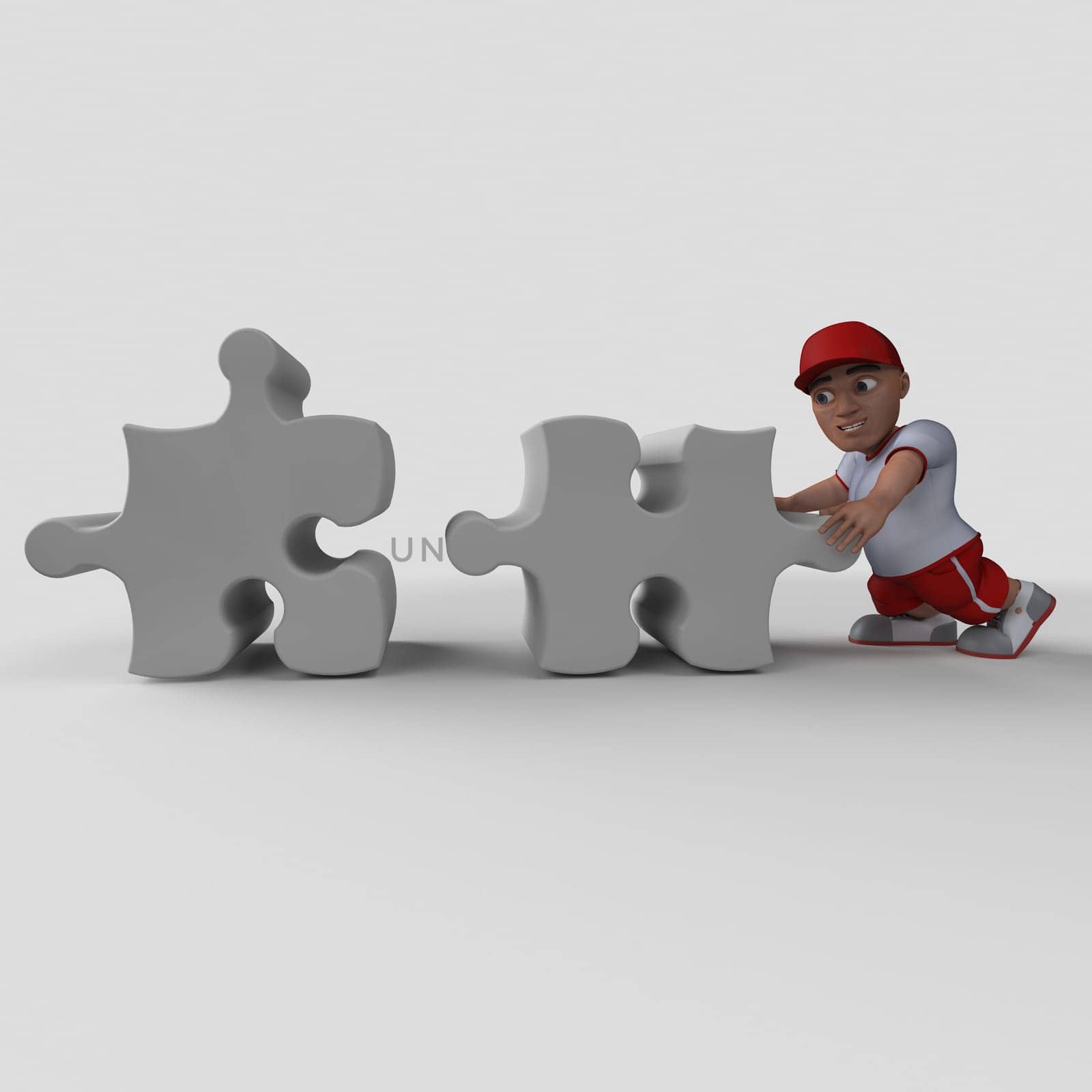 3D Render of Cartoon Sports Character