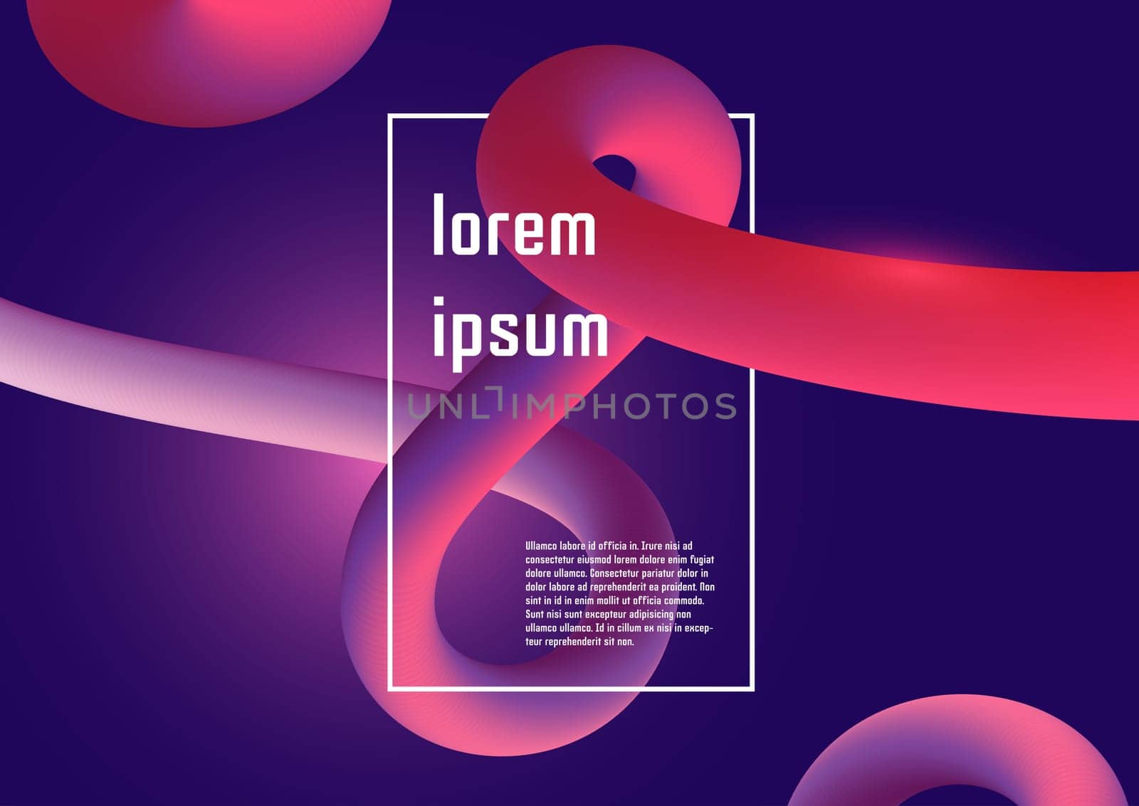 Abstract background with a 3D flowing shape design