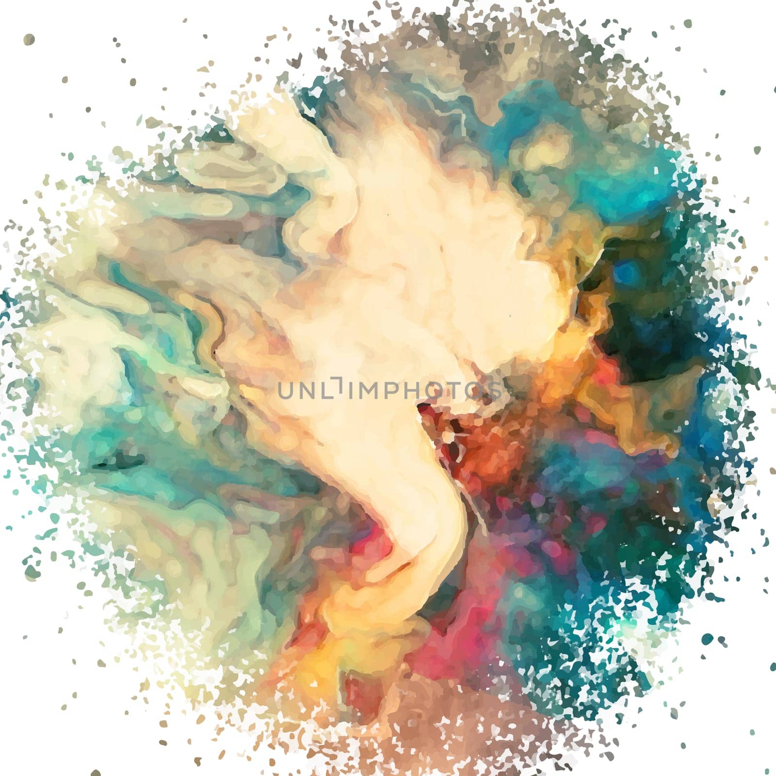 Detailed hand painted abstract art watercolour texture