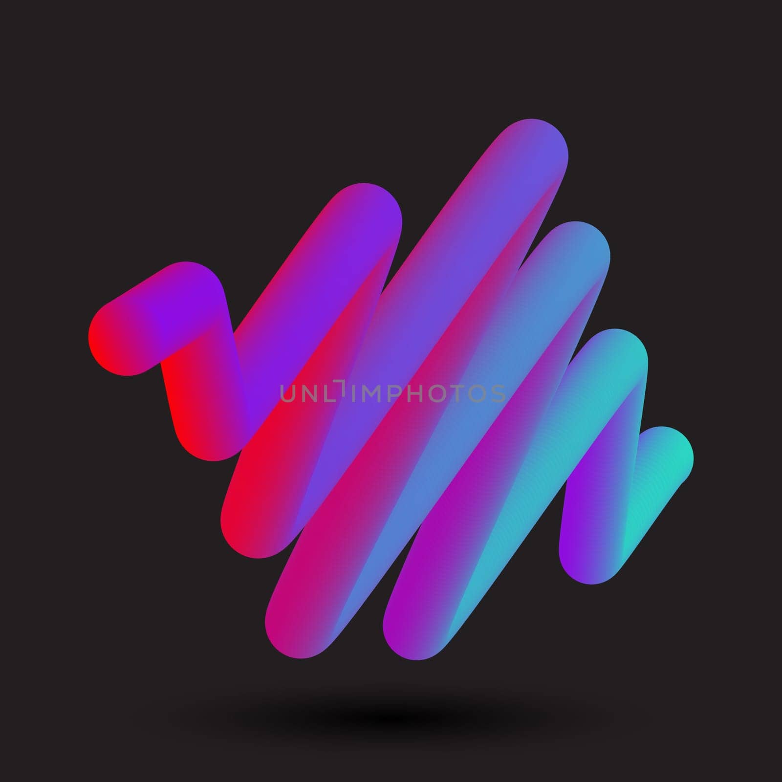 Abstract background with a 3d fluid shape
