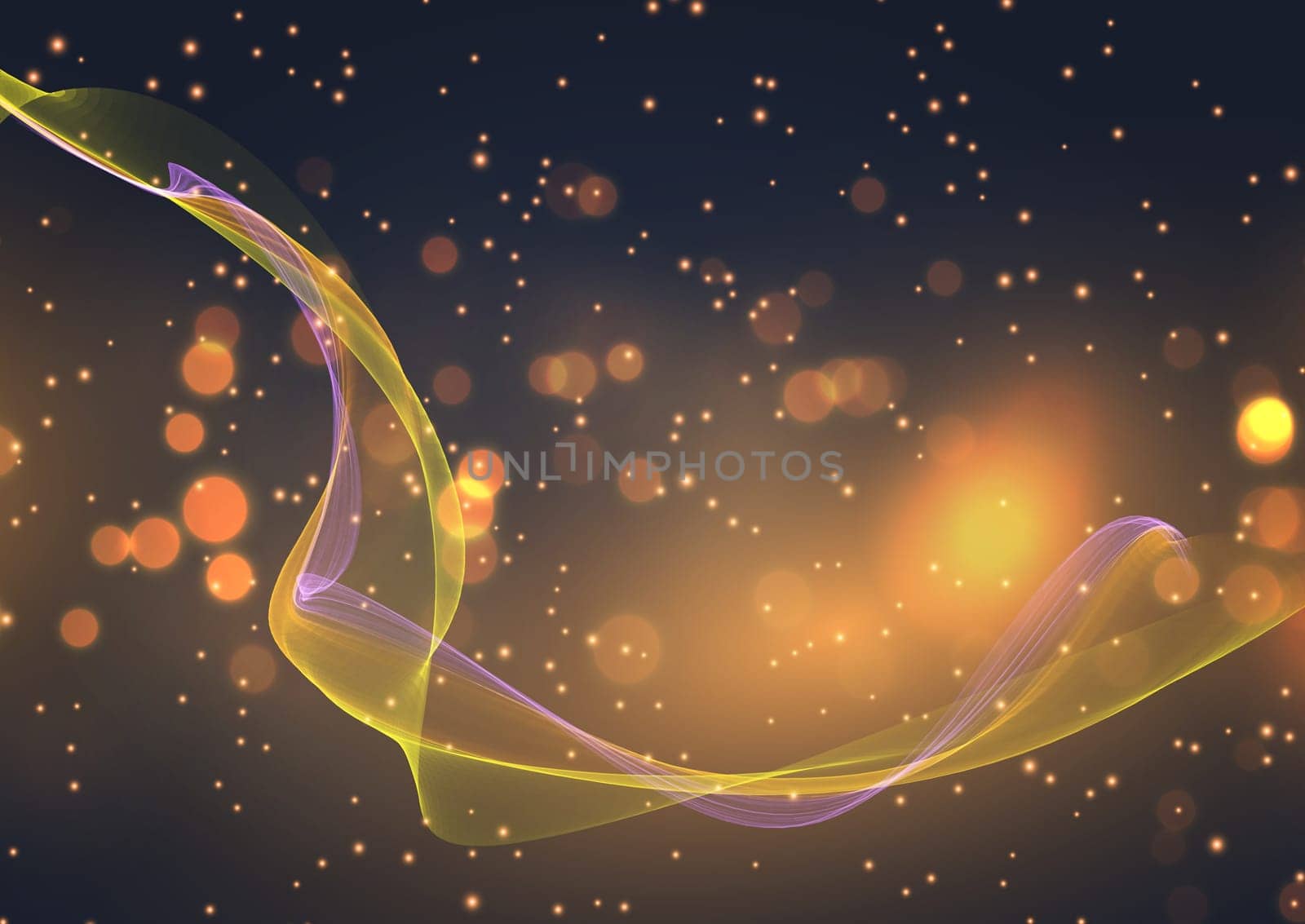 Abstract background with a flowing lines and bokeh lights design