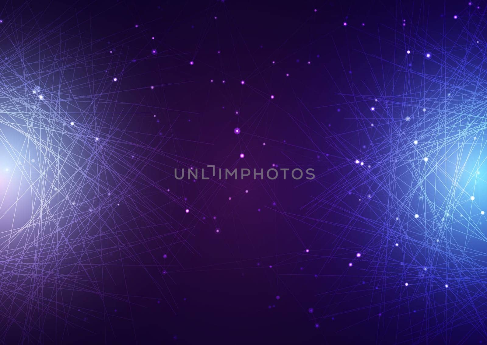 Abstract background with chaotic lines and connecting dots