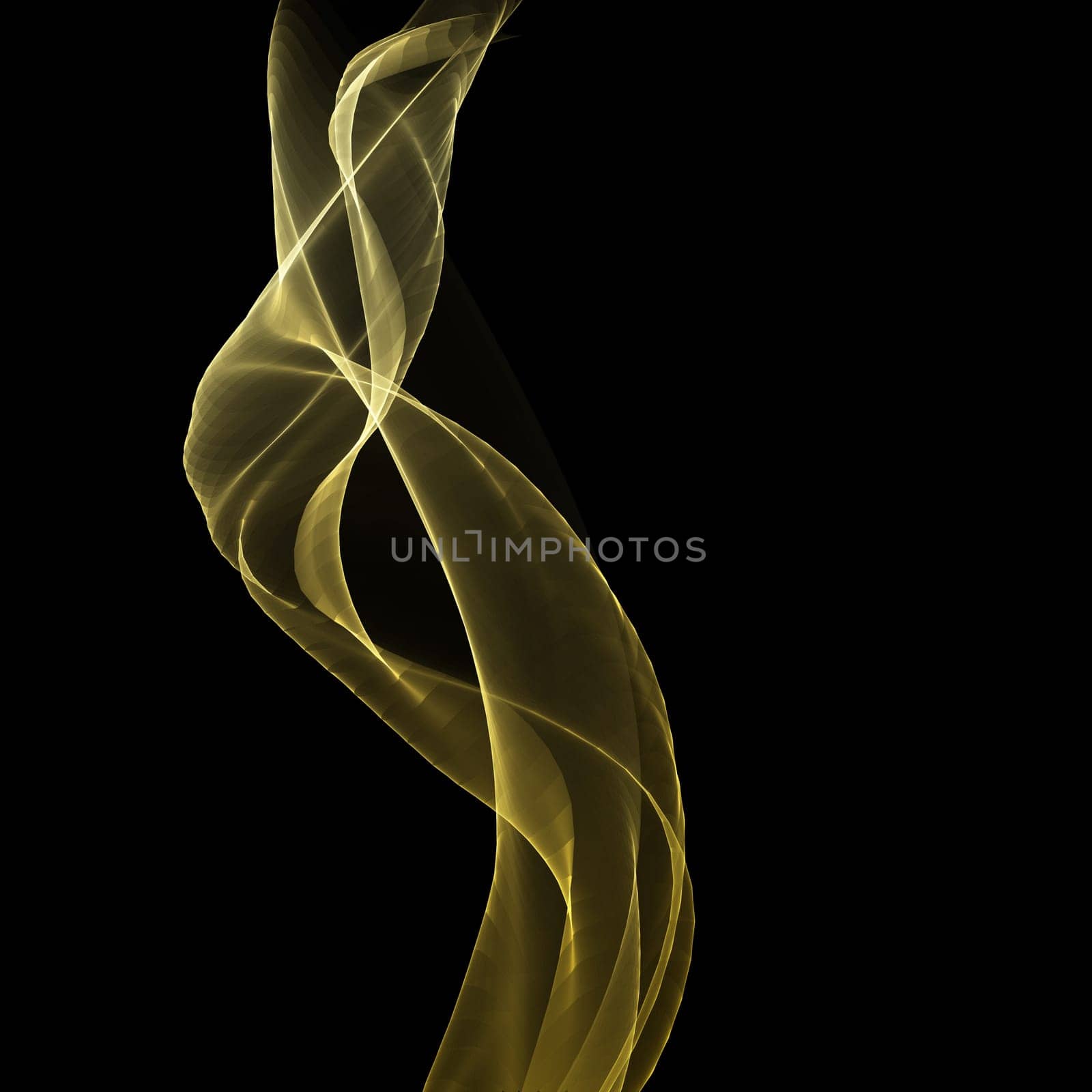 Abstract background with a golden flowing waves design