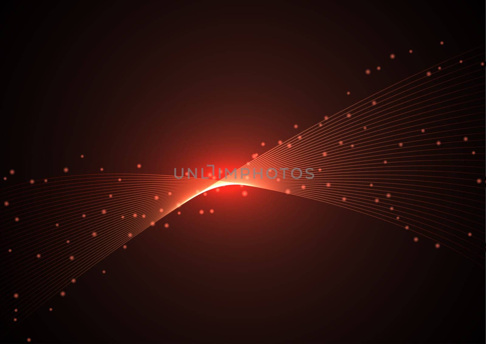 abstract background with glowing lines and sparkling dots
