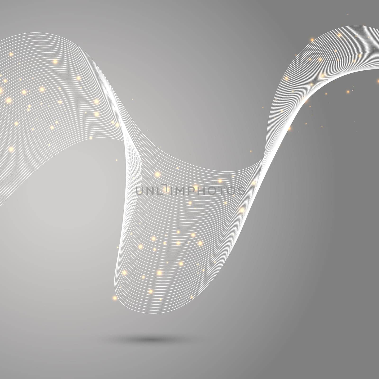 Abstract design background with flowing lines and glowing lights