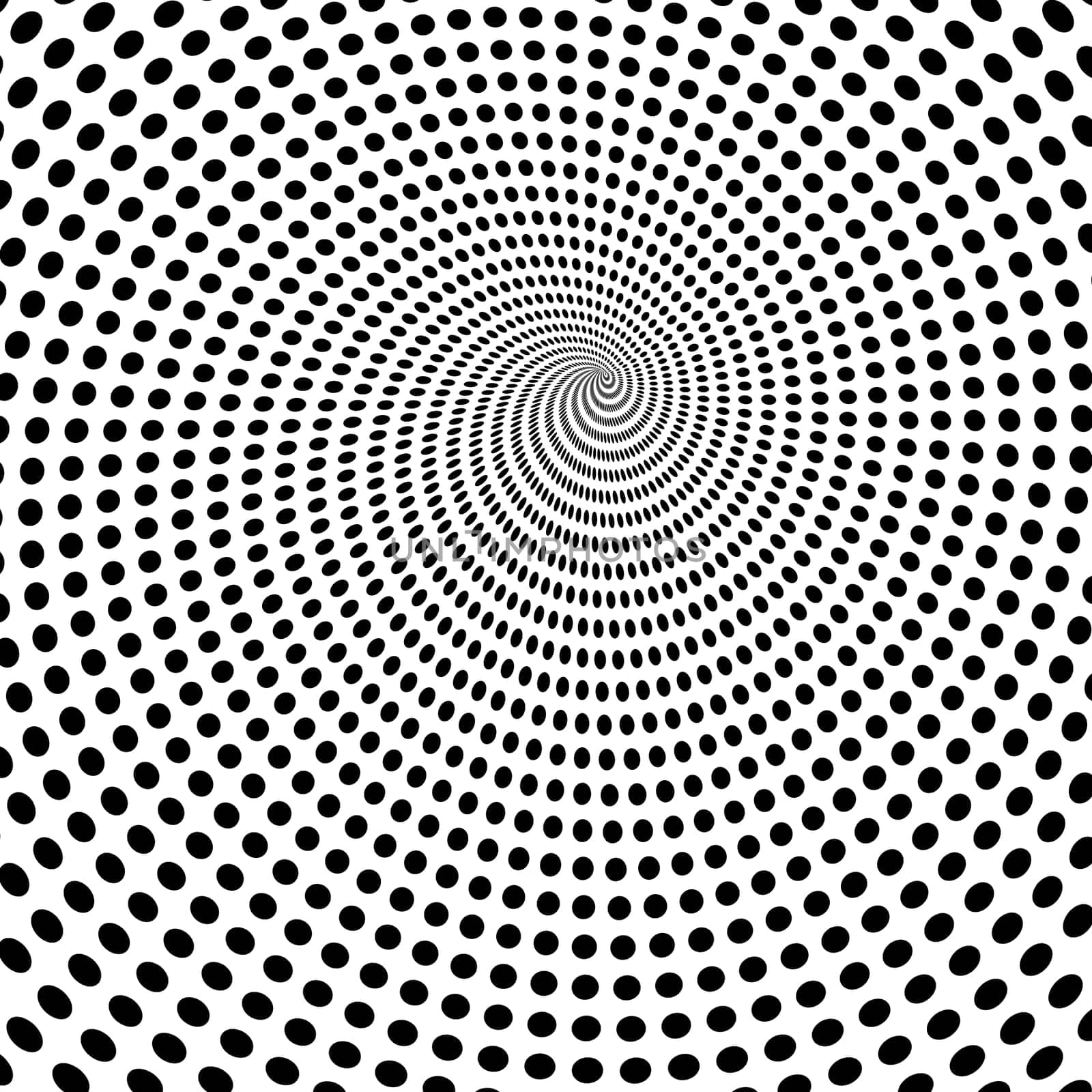 Abstract background with vortex of dots design