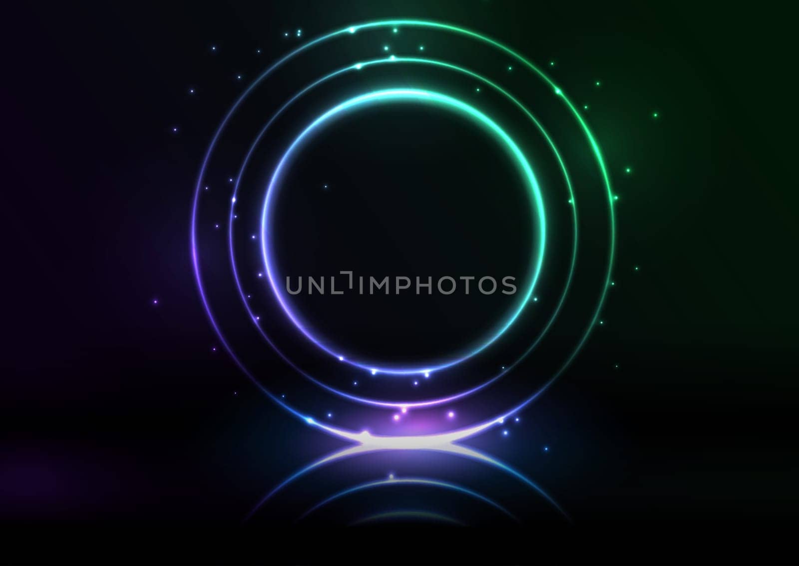 Abstract background with a neon style frame