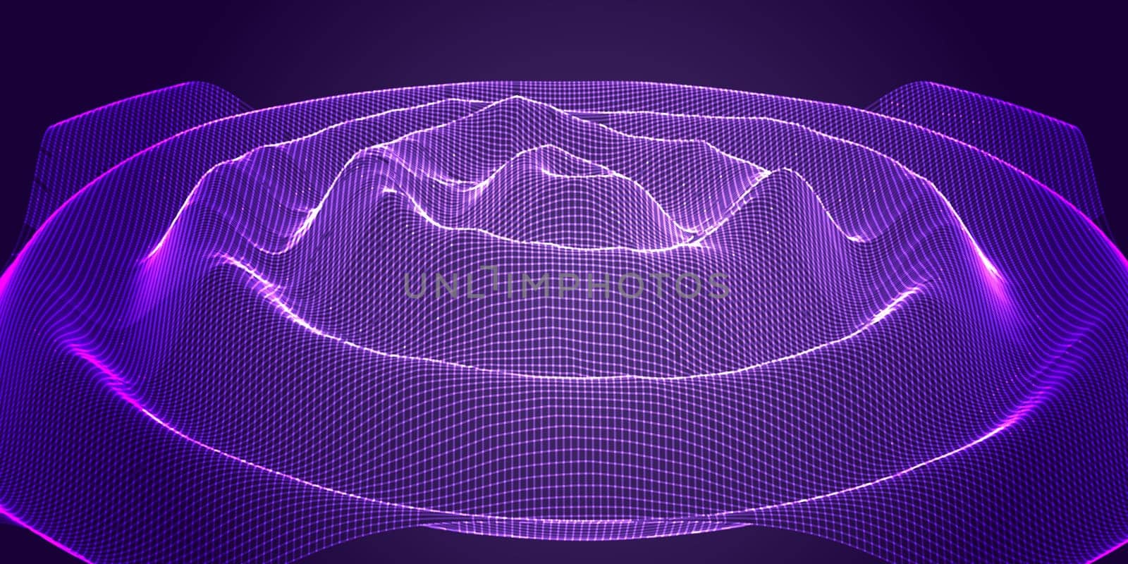 Abstract banner with a flowing grid design