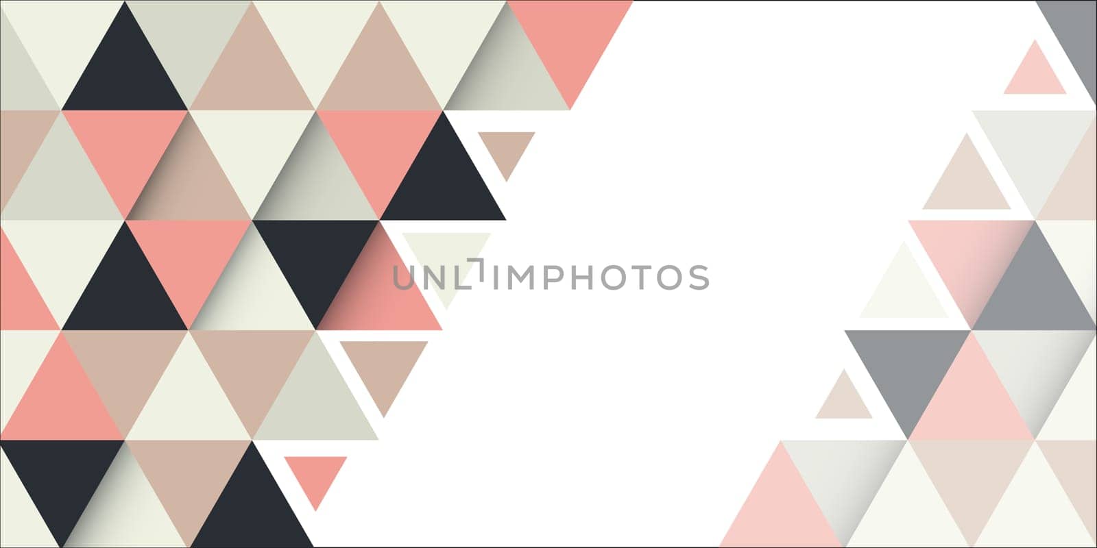 Abstract banner with a low poly design