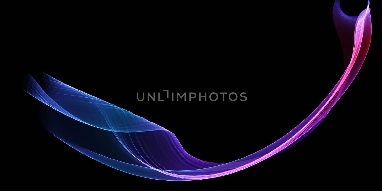 Abstract banner with modern flowing waves design