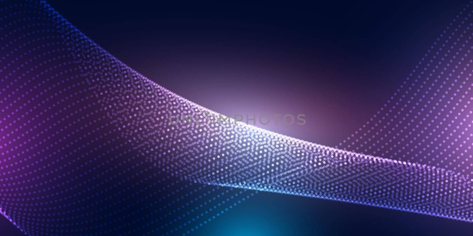 Abstract banner with halftone dots design