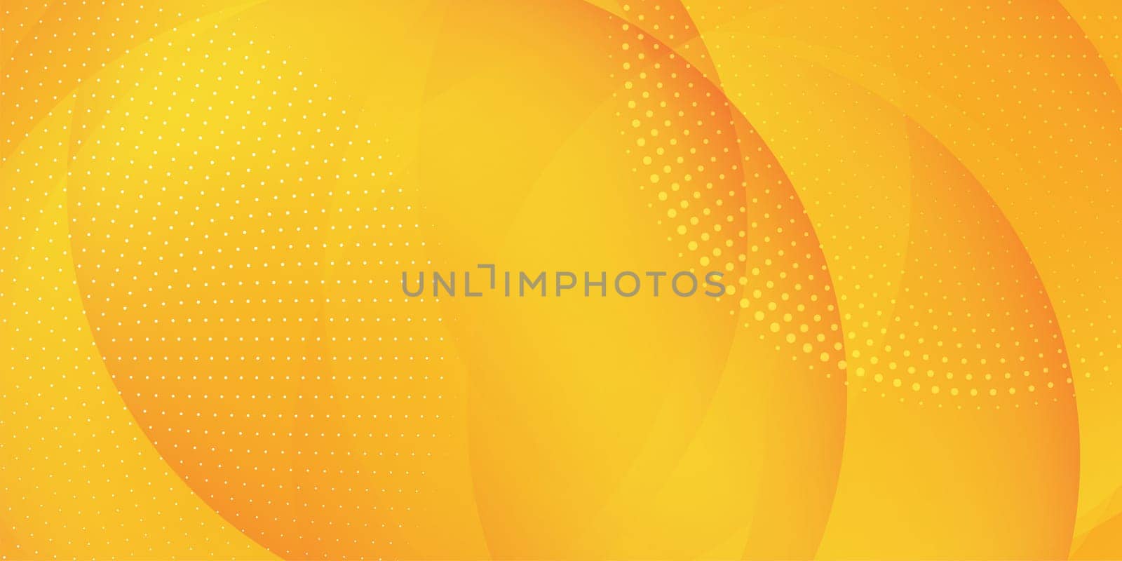 Abstract banner with a gradient circle and halftone dots design