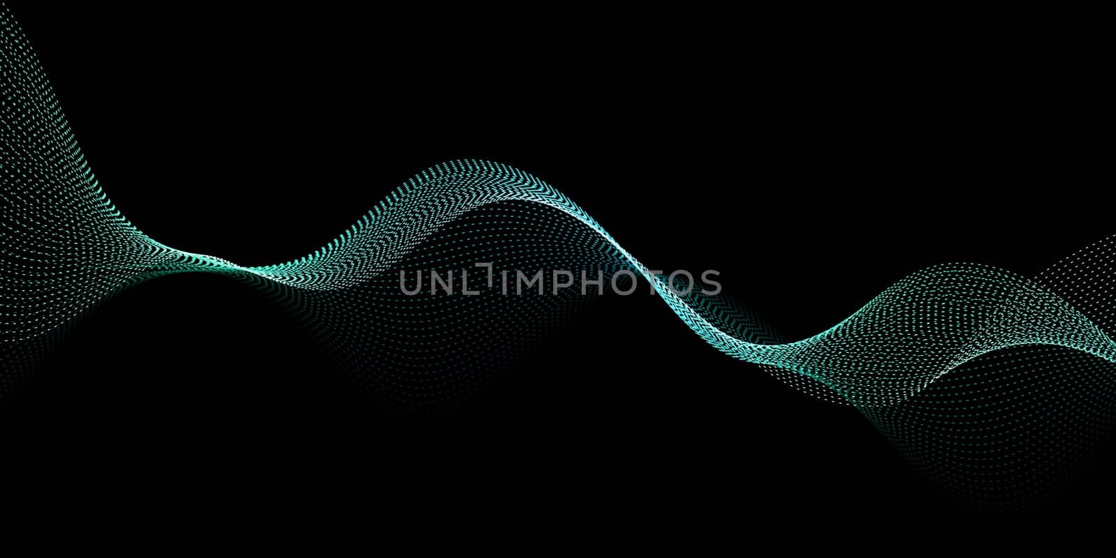 Abstract banner with a flowing particles design