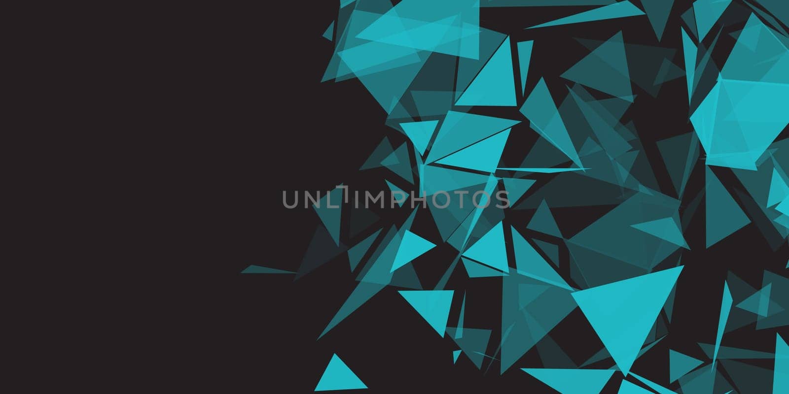 Abstract banner with a low poly design