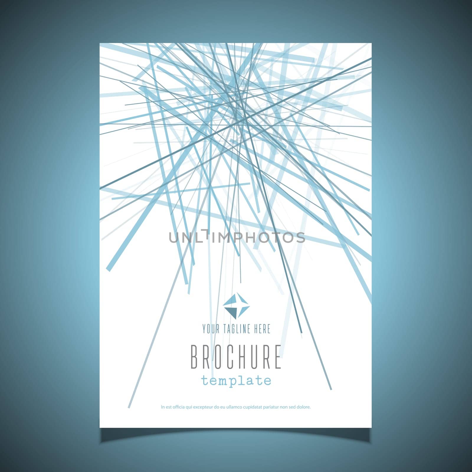 Business brochure template with abstract lines design