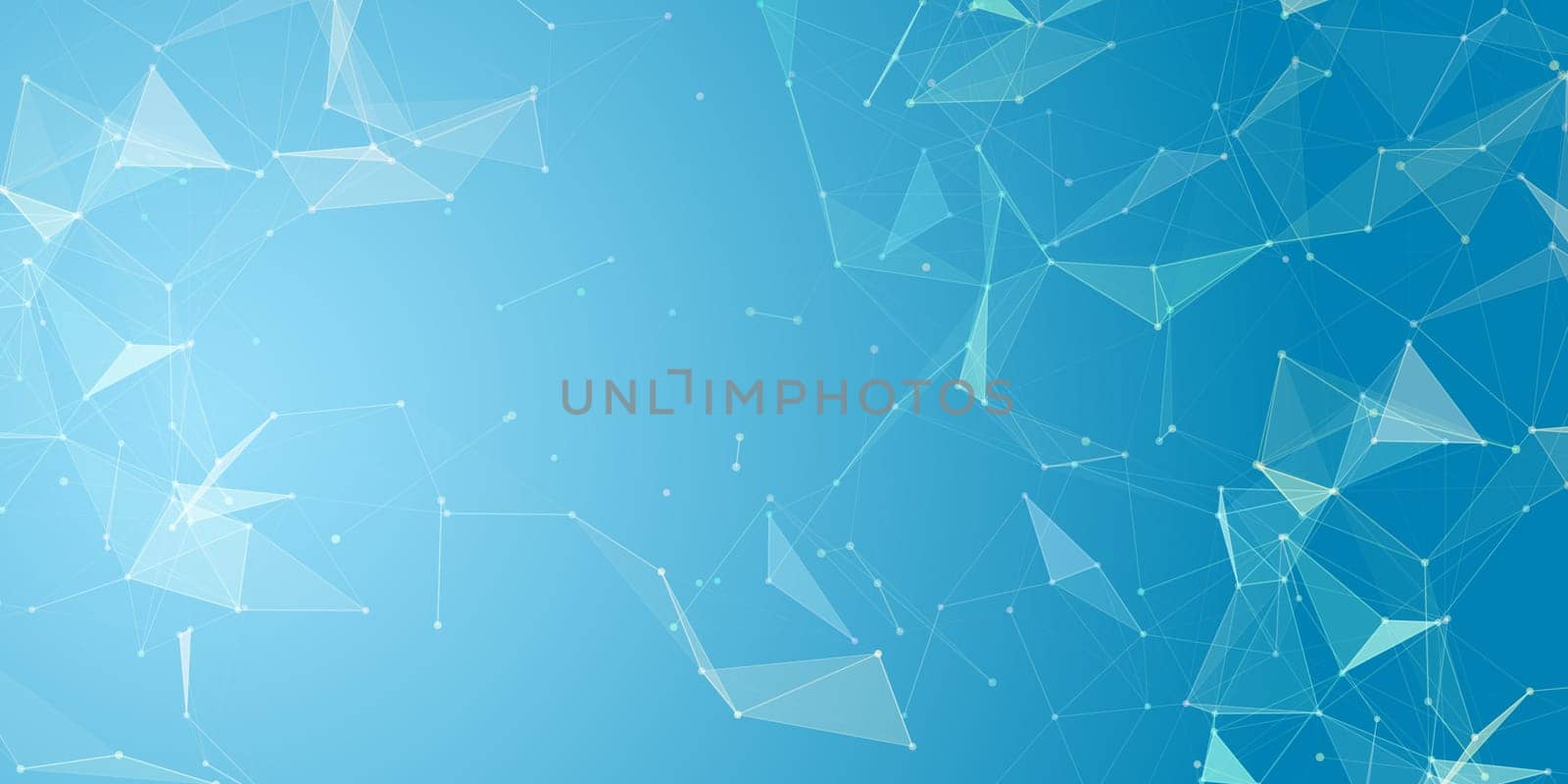 Abstract banner with a low poly plexus design